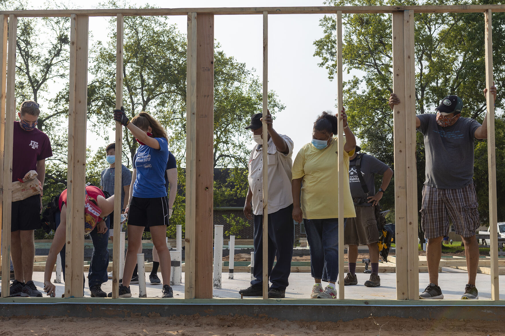 B/CS Habitat wall raising